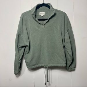 American Eagle Drawstring Green Sweater